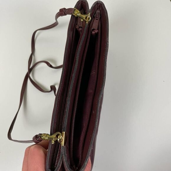 VTG Etienne Aigner Classic Dark Burgundy Leather Shoulder Bag Cross Body Purse - Picture 6 of 7